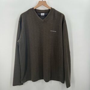 Columbia Mens Brown Sweater V-Neck Long Sleeve Size X-Large